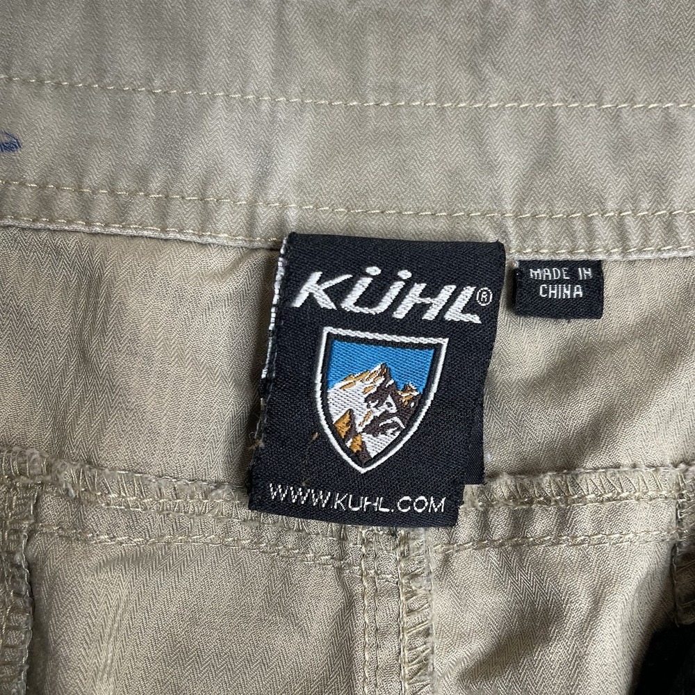 KUHL Climbing And Hiking Cargo Shorts Size XXL 40x12 Brown Outdoor Baggy 00s - Picture 5 of 14